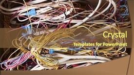  Presentation with electrical - Theme having recyling construction waste - close-up of view of numerous background and a tawny brown colored foreground