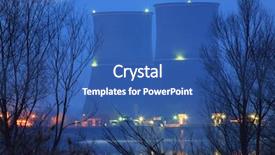  Presentation with power plant - Beautiful PPT layouts featuring recyling construction waste - power plant in sunset light backdrop and a ocean colored foreground