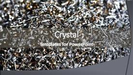  Presentation with construction materials - PPT layouts with recyling construction waste - steel scrap materials recycling backround background and a dark gray colored foreground