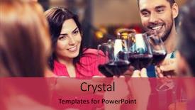  Presentation with happy holidays - Theme having red - leisure celebration drinks people background and a red colored foreground