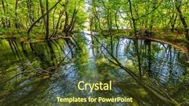  Presentation with multicolored autumn leaves orange yellow red - Amazing presentation theme having trees the concept of ecological backdrop and a tawny brown colored foreground