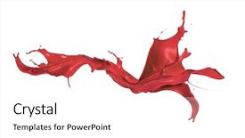  Presentation with white green - Cool new slide deck with red abstract - green paint splash isolated backdrop and a white colored foreground