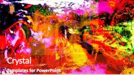  Presentation with painting - Cool new presentation with red abstract - nice large scale oil backdrop and a red colored foreground