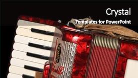  Presentation with accordion - Presentation enhanced with red accordion - isolated on black background and a  colored foreground