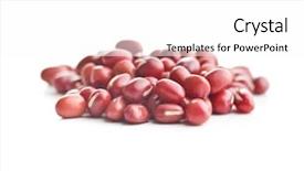  Presentation with red laser beam - Beautiful PPT theme featuring red adzuki beans isolated backdrop and a white colored foreground