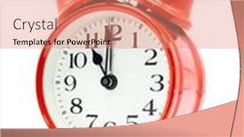  Presentation with alarm - Presentation design featuring red-alarm-clock-showing-eleven background and a coral colored foreground