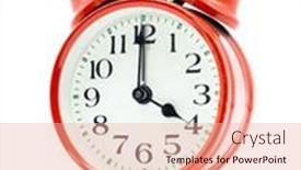  Presentation with alarm - Theme enhanced with red-alarm-clock-showing-four background and a coral colored foreground