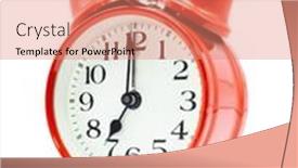  Presentation with alarm - Slides having red-alarm-clock-showing-seven background and a coral colored foreground
