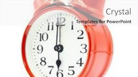  Presentation with alarm - Presentation theme with red-alarm-clock-showing-six background and a white colored foreground