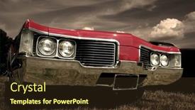  Presentation with muscle - Colorful presentation enhanced with red-american-muscle-car backdrop and a tawny brown colored foreground