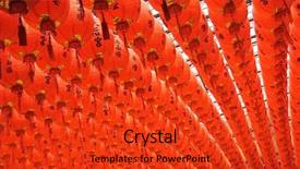  Presentation with chinese architecture - Presentation theme enhanced with red and beautiful chinese background and a red colored foreground