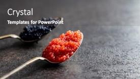  Presentation with caviar - Theme with red-and-black-caviar background and a dark gray colored foreground