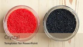 Presentation with caviar - Amazing theme having red and black caviar in bowl backdrop and a coral colored foreground