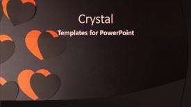  Presentation with love romance - PPT theme featuring red-and-black-heart-shapes background and a wine colored foreground