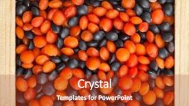  Presentation with black gram - Slides enhanced with red and black lentil background and a tawny brown colored foreground