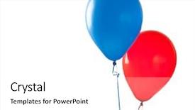  Presentation with red white blue - Presentation featuring red and blue balloons background and a white colored foreground