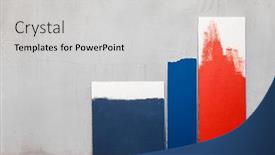  Presentation with wall paint - PPT theme with red-and-blue-color-samplers background and a  colored foreground