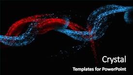  Presentation with blue design - Slide deck consisting of red and blue digital swirl background and a black colored foreground