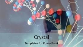  Presentation with food red - PPT theme enhanced with red and blue dna chain background and a light blue colored foreground