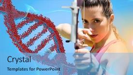  Presentation with blue lights - PPT theme enhanced with red and blue dna background and a light blue colored foreground