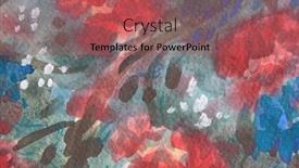  Presentation with watercolor red - PPT theme consisting of red-and-blue-floral-watercolor background and a red colored foreground