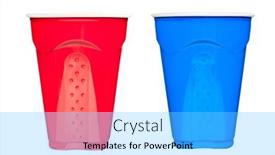  Presentation with red white blue - Audience pleasing PPT theme consisting of red-and-blue-plastic-disposable backdrop and a light blue colored foreground