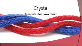  Presentation with red white blue - Cool new theme with red and blue synthetic ropes backdrop and a white colored foreground
