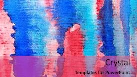  Presentation with watercolor red - Presentation theme enhanced with red and blue watercolor 2 background and a coral colored foreground