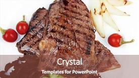  Presentation with beef meat soup stew - Slides having red and chili peppers serve background and a  colored foreground