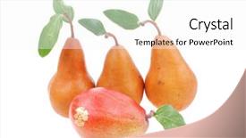  Presentation with red gold white - Theme featuring red and gold pears isolated over white background background and a white colored foreground