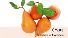  Presentation with red gold white - Audience pleasing slides consisting of red-and-gold-pears-isolated backdrop and a yellow colored foreground