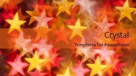  Presentation with red star - PPT layouts consisting of red and golden stars background background and a red colored foreground