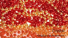  Presentation with red and gold leaves - Slides consisting of red and golden volumetric decoration background and a red colored foreground