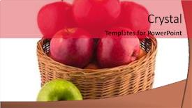  Presentation with green apples - Beautiful slides featuring red and green apples backdrop and a red colored foreground