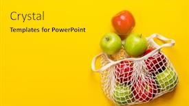  Presentation with green apples - PPT layouts featuring red-and-green-apples background and a light gray colored foreground