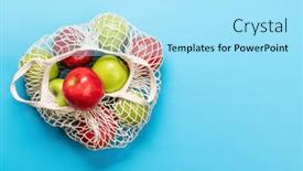  Presentation with green apples - Slides having red-and-green-apples background and a  colored foreground