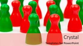  Presentation with government - Colorful presentation enhanced with red and green characters coalition government between red and green backdrop and a red colored foreground