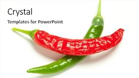  Presentation with peppers - Amazing PPT theme having red and green chili peppers backdrop and a  colored foreground