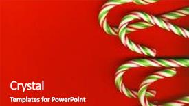  Presentation with candy canes - Audience pleasing presentation consisting of green christmas candy cane backdrop and a crimson colored foreground
