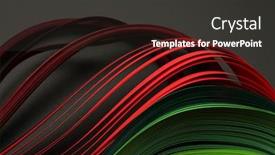  Presentation with green paper texture - Slide set featuring red-and-green-color-strip background and a dark gray colored foreground