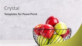  Presentation with green apples - Presentation with red-and-green-garden-apples background and a  colored foreground