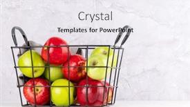  Presentation with green apples - Slides consisting of red-and-green-garden-apples background and a  colored foreground