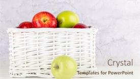  Presentation with green apples - PPT theme with red-and-green-garden-apples background and a  colored foreground