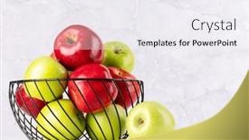  Presentation with green apples - Slides featuring red-and-green-garden-apples background and a  colored foreground