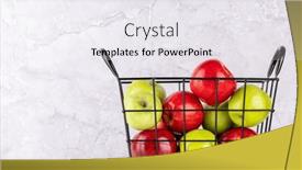  Presentation with green apples - Slides featuring red-and-green-garden-apples background and a  colored foreground