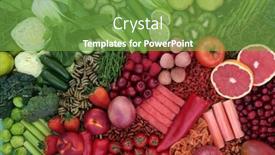  Presentation with carbs - PPT theme consisting of red-and-green-high-fibre background and a seafoam green colored foreground