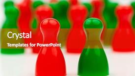  Presentation with government - Colorful slide set enhanced with red and green pawns coalition backdrop and a crimson colored foreground