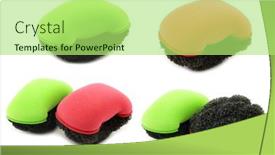  Presentation with white green - Cool new slide set with red-and-green-plastic backdrop and a mint green colored foreground