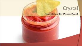  Presentation with tortilla - Presentation theme with red-and-green-salsa background and a blonde colored foreground