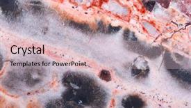  Presentation with red grey - Presentation theme consisting of red and grey rhyolite texture background and a  colored foreground